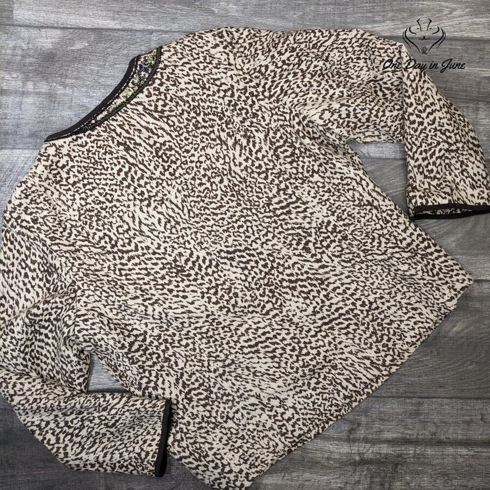 Chico's Sequin Hook And Loop Closure Jacket Size … - image 5